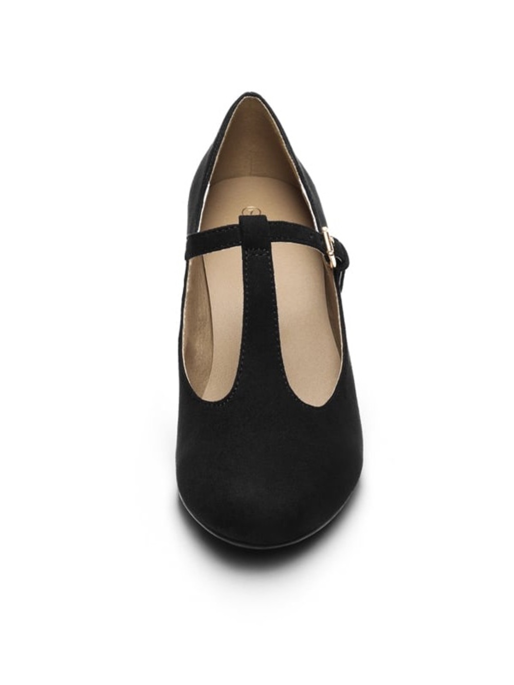 T-Strap Mary Jane Pumps with Chunky Heel - Picture 8 of 9